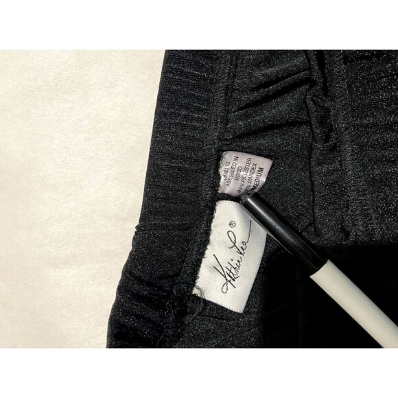 Kathia Lea slinky maxi skirt VTG pull on non runcke traveler black comfy women M - Picture 3 of 5